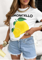 Tričko z cytrynkami Limoncello For Me Bílá