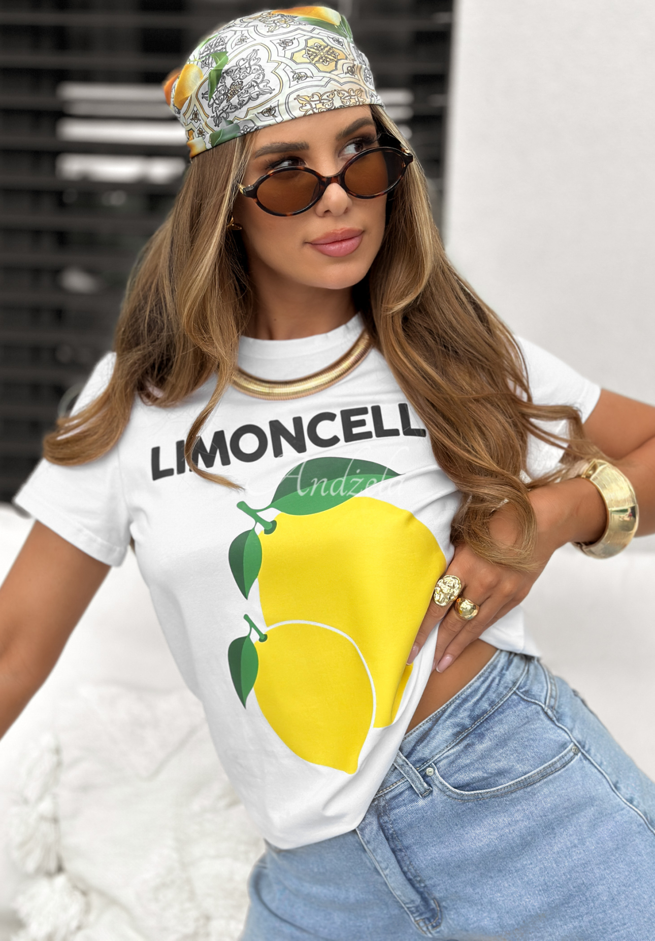 Tričko s citronky Limoncello For Me Bílá
