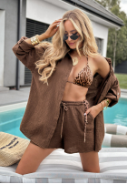 Mušelínová košile Elisabetta čokoládová