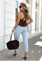 Top na ramiączkach Braidy Twirls čokoládový