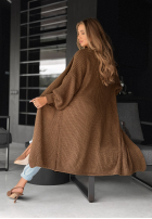 Dlouhý kardigan oversize Lincoln Park čokoládový