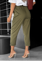 Kalhoty z paskiem Take A Look khaki