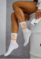 Dlouhé ponožky s nápisy Aperol Spritz bílé