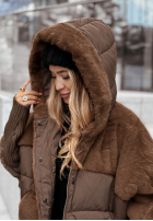 Prošívaná Bunda z futerkiem Snow & Pines čokoládová