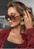 Brýle przeciwsłoneczne vzorované Sunnies For Me hnědé
