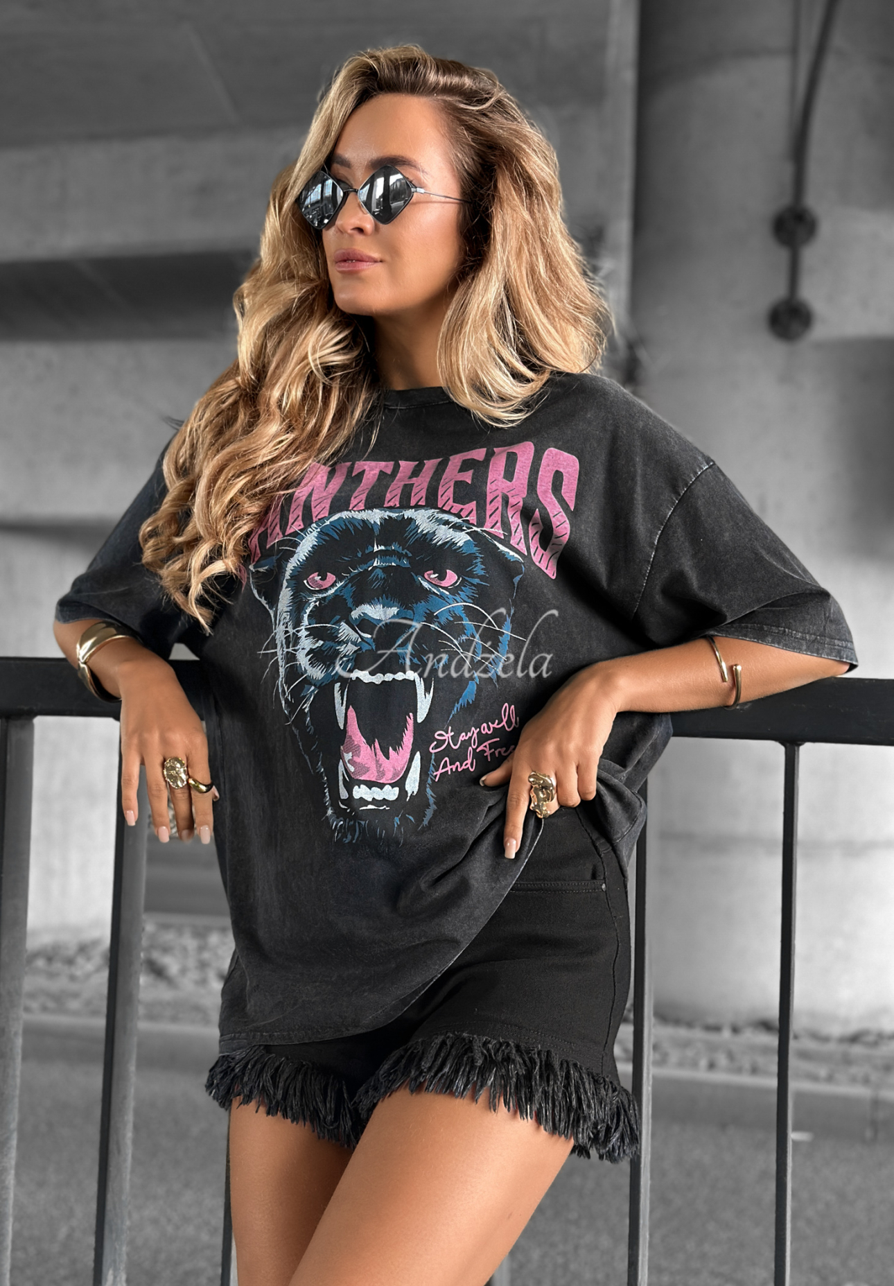Tričko s potiskem Panthers Černé