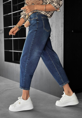 Džíny mom fit Live Fearless tmavě modré