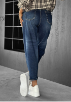 Kalhoty džínové  mom fit Live Fearless tmavě modré