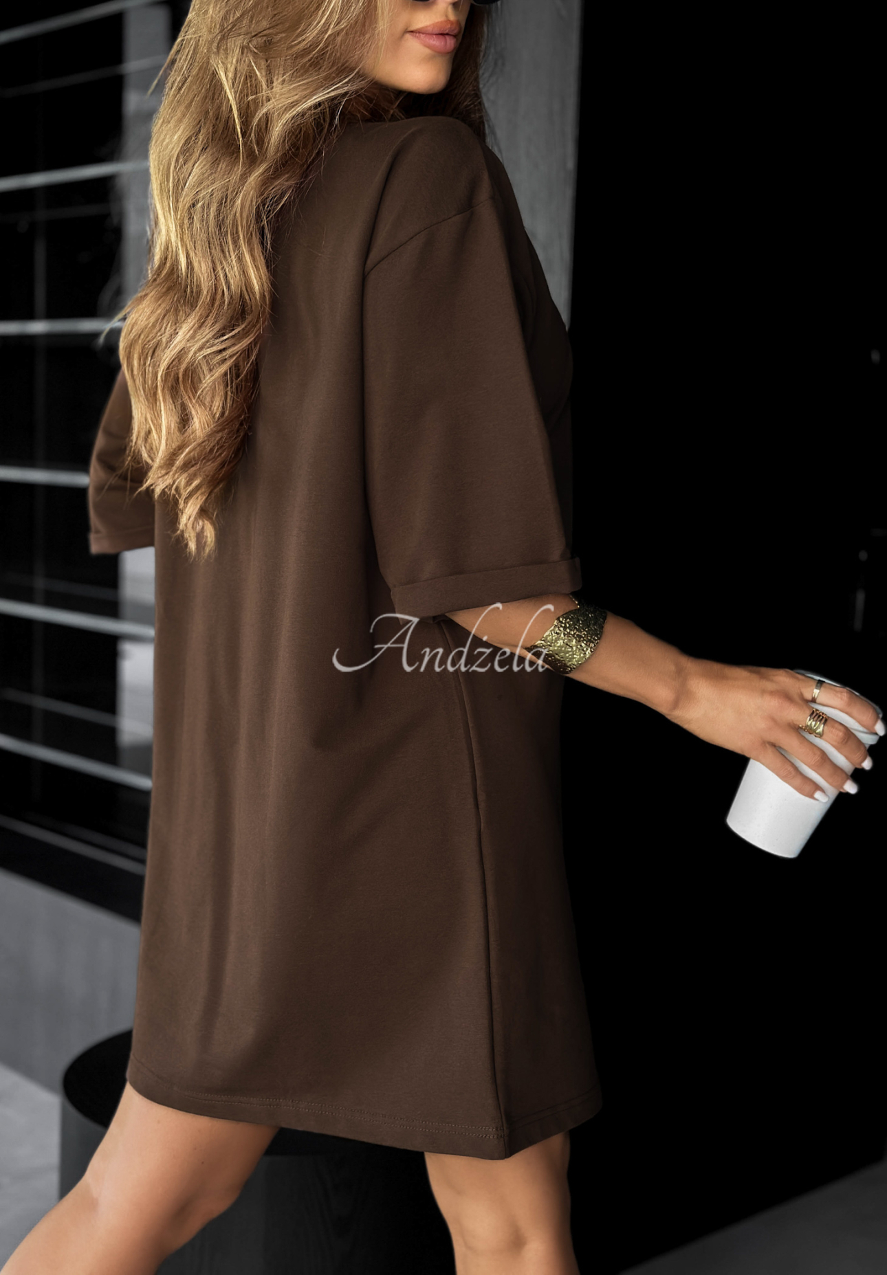 Dlouhé tričko Daily Look čokoládový