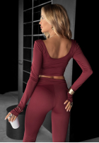 Krátká Halenka longsleeve Something Necessary vínová