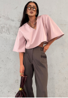 Eleganckie Kalhoty wide leg La Milla Own Rules čokoládové
