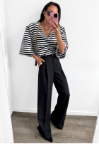Eleganckie Kalhoty wide leg La Milla Own Rules černé