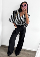Eleganckie Kalhoty wide leg La Milla Own Rules černé