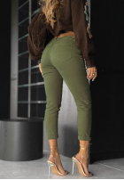 Kalhoty džínové  z paskiem Don’t Expect Much khaki