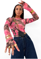 Kwiecista Halenka La Milla Pink Dream różowo-čokoládová