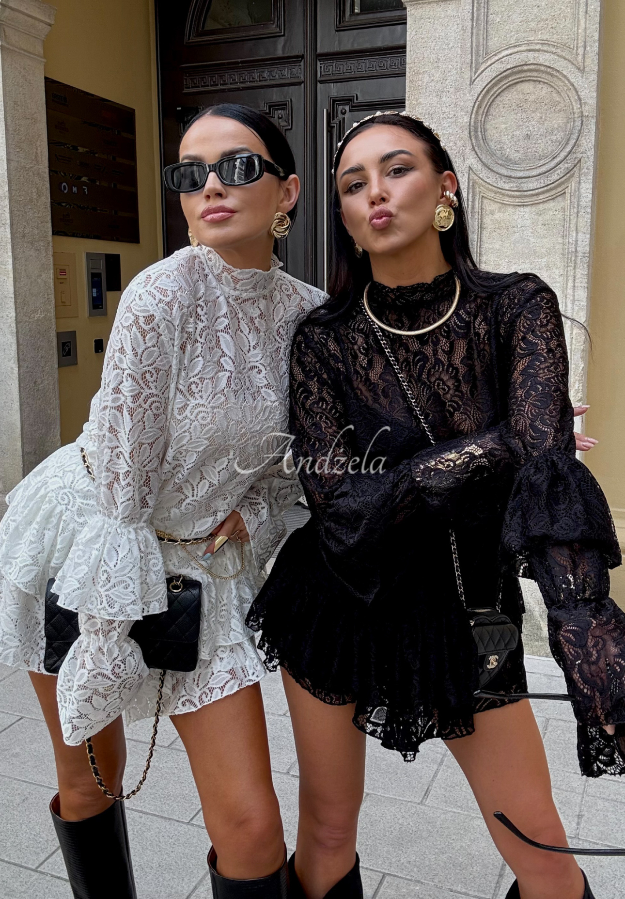 Krajková viskózová halenka La Milla Bye Forever černá