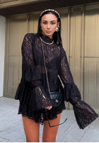 Krajková viskózová halenka La Milla Bye Forever černá