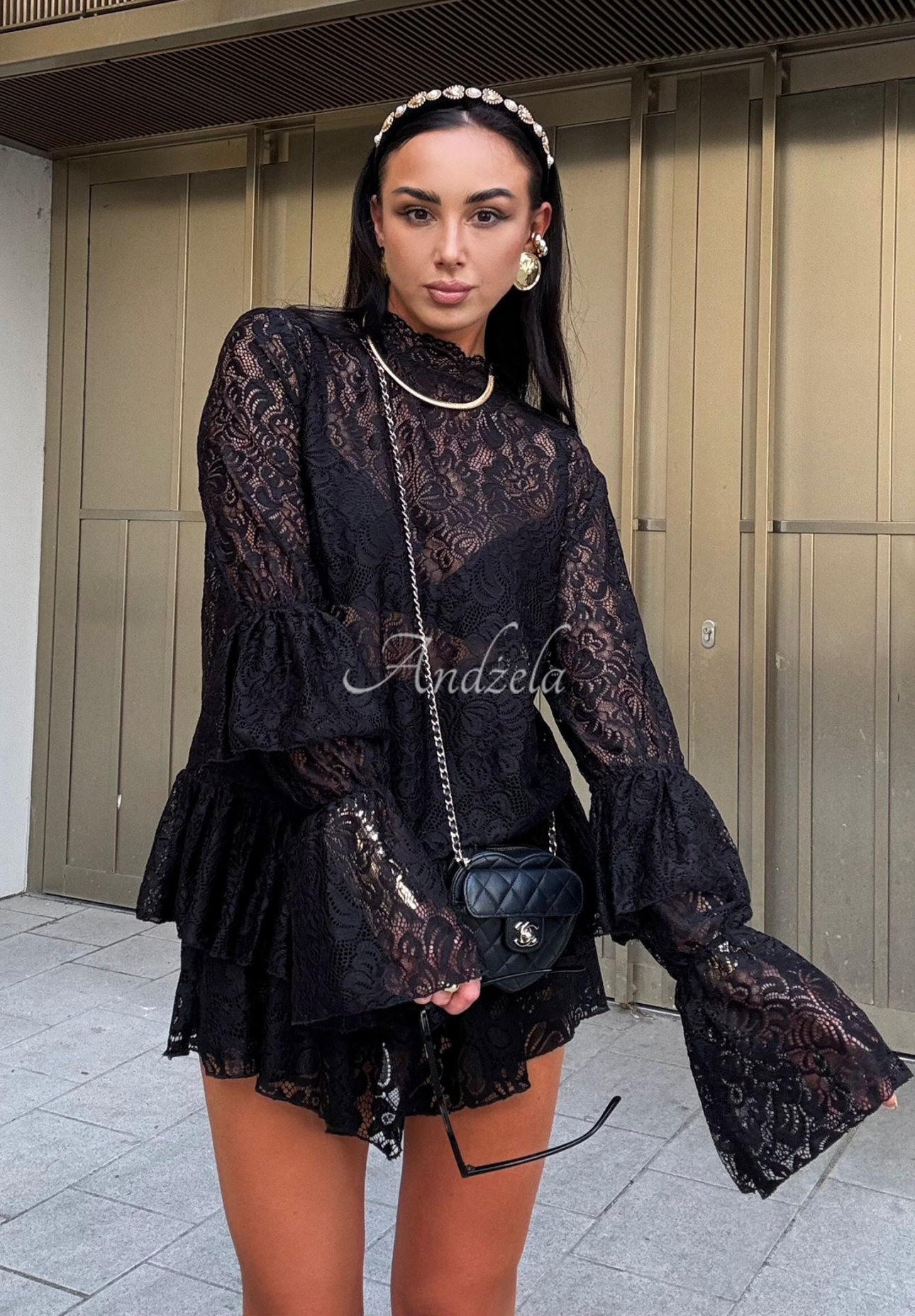 Krajková viskózová halenka La Milla Bye Forever černá