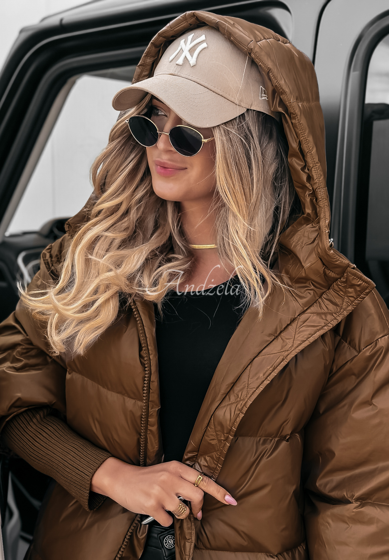 Prošívaná bunda oversize September čokoládová  II