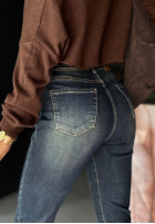 Kalhoty jeanse loose fit More Than Words tmavě modré