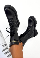 Skórzane Kotníkové Boty workery La Milla Women's Intuition černé