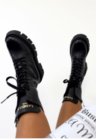 Skórzane Kotníkové Boty workery La Milla Women's Intuition černé