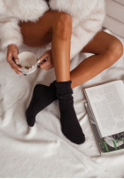 Dlouhé wełniane skarpetki alpaka Blanket Season černé
