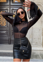 Skórzana Sukně mini La Milla Not Yet černá