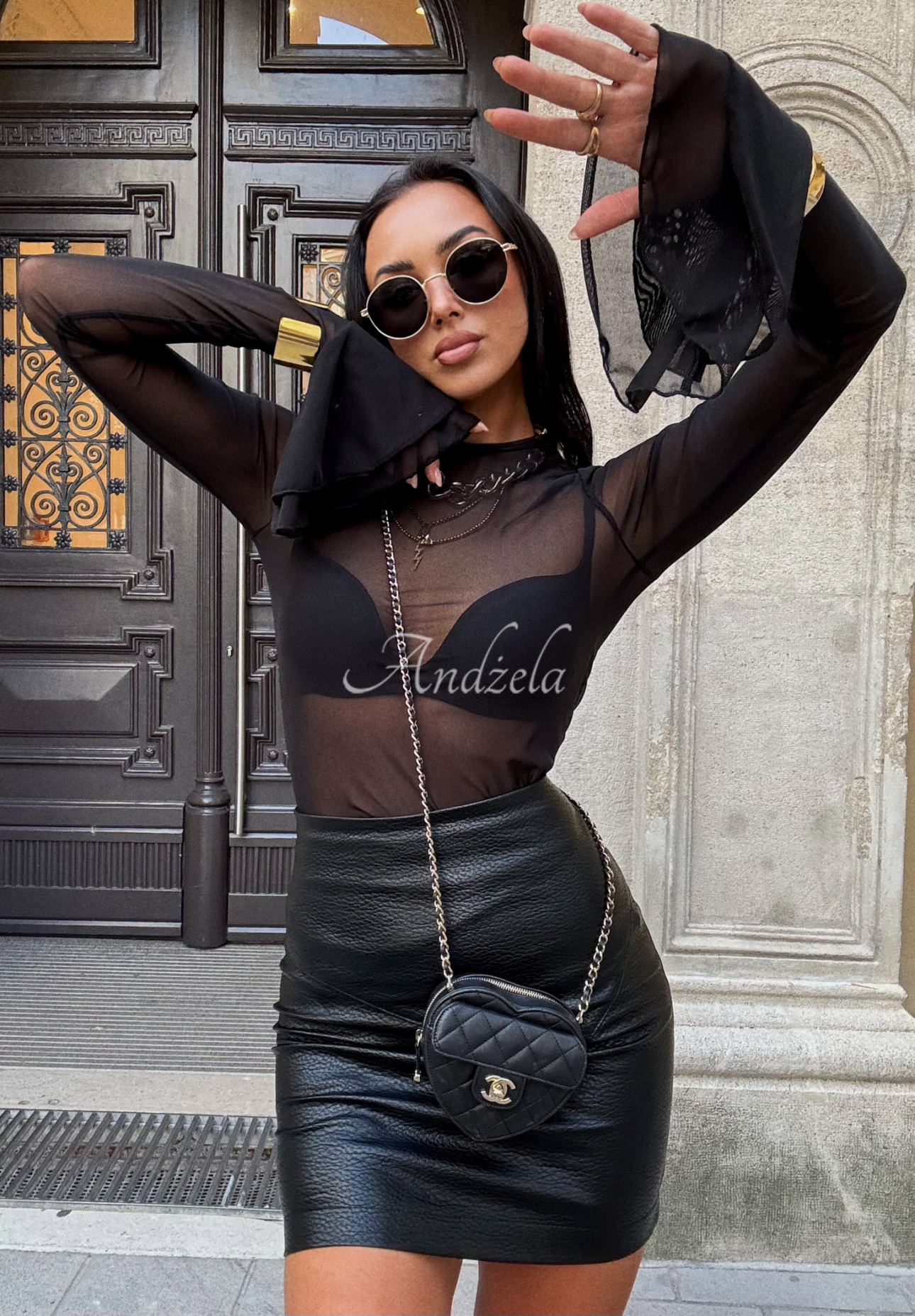 Kožená mini sukně La Milla Not Yet černá