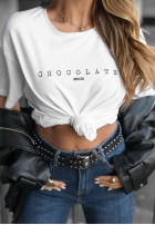 Tričko z nadrukiem Chocolate Mood Bílá