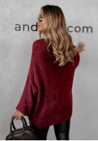 Svetr oversize Gentle Cuddle vínový