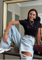 Kalhoty džínové  z przetarciami La Milla Look At Her modré