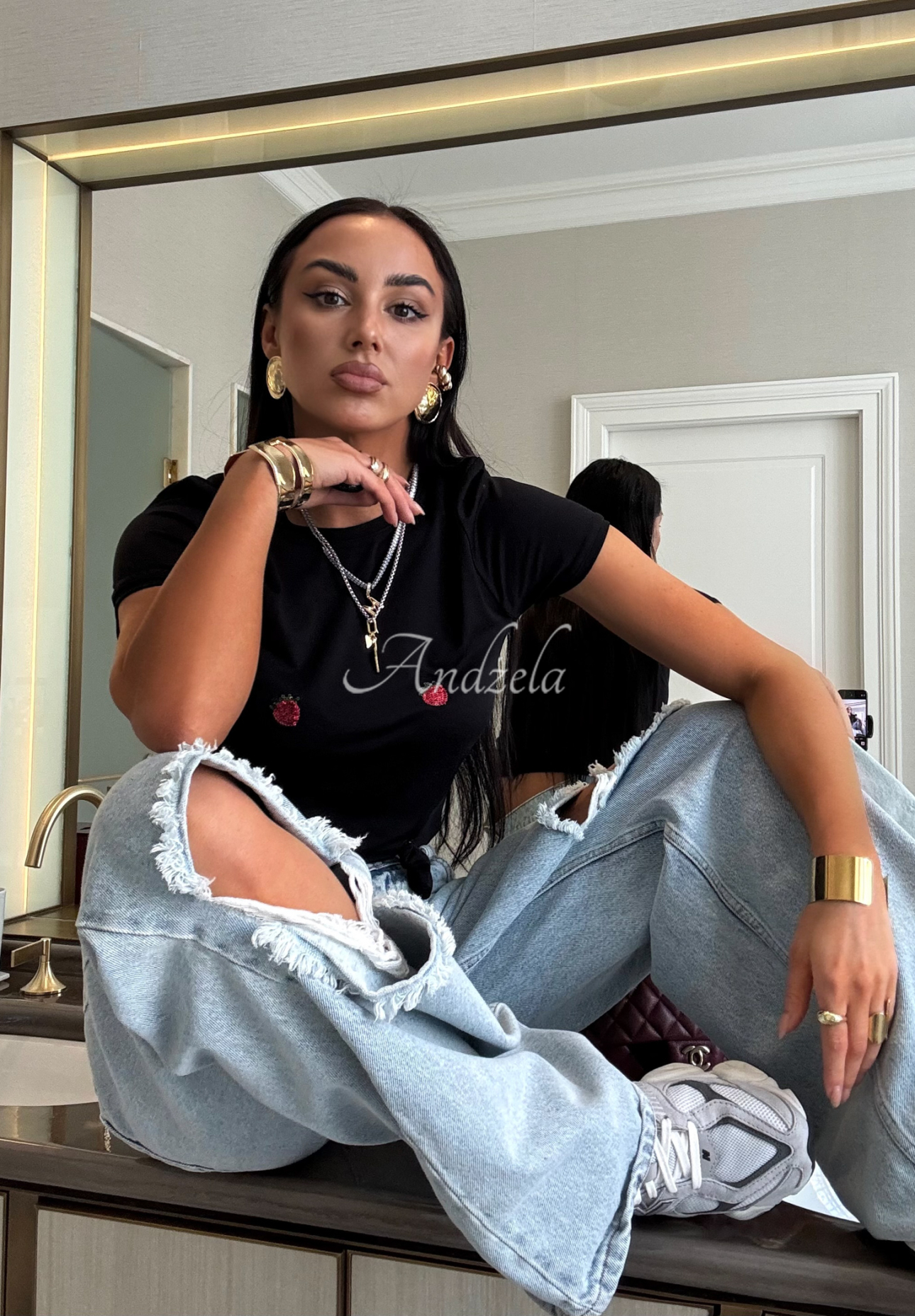 Džíny s oděrkami La Milla Look At Her modré