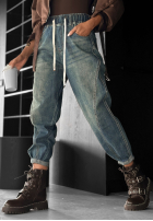 Kalhoty džínové  ze ściągaczem baggy That’s Not Me modré