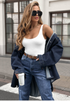 Kalhoty džínové  mom fit Stay Inspired tmavě modré