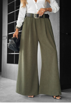 materiálové Kalhoty wide leg Need Coffee khaki