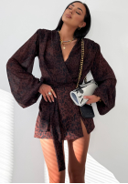 Spódnico-spodenki w panterkę La Milla Peony Blessings čokoládové