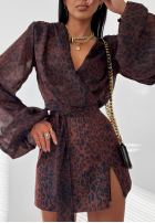 Spódnico-spodenki w panterkę La Milla Peony Blessings čokoládové