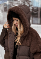 Prošívaná Bunda z futerkiem Snow & Pines čokoládová