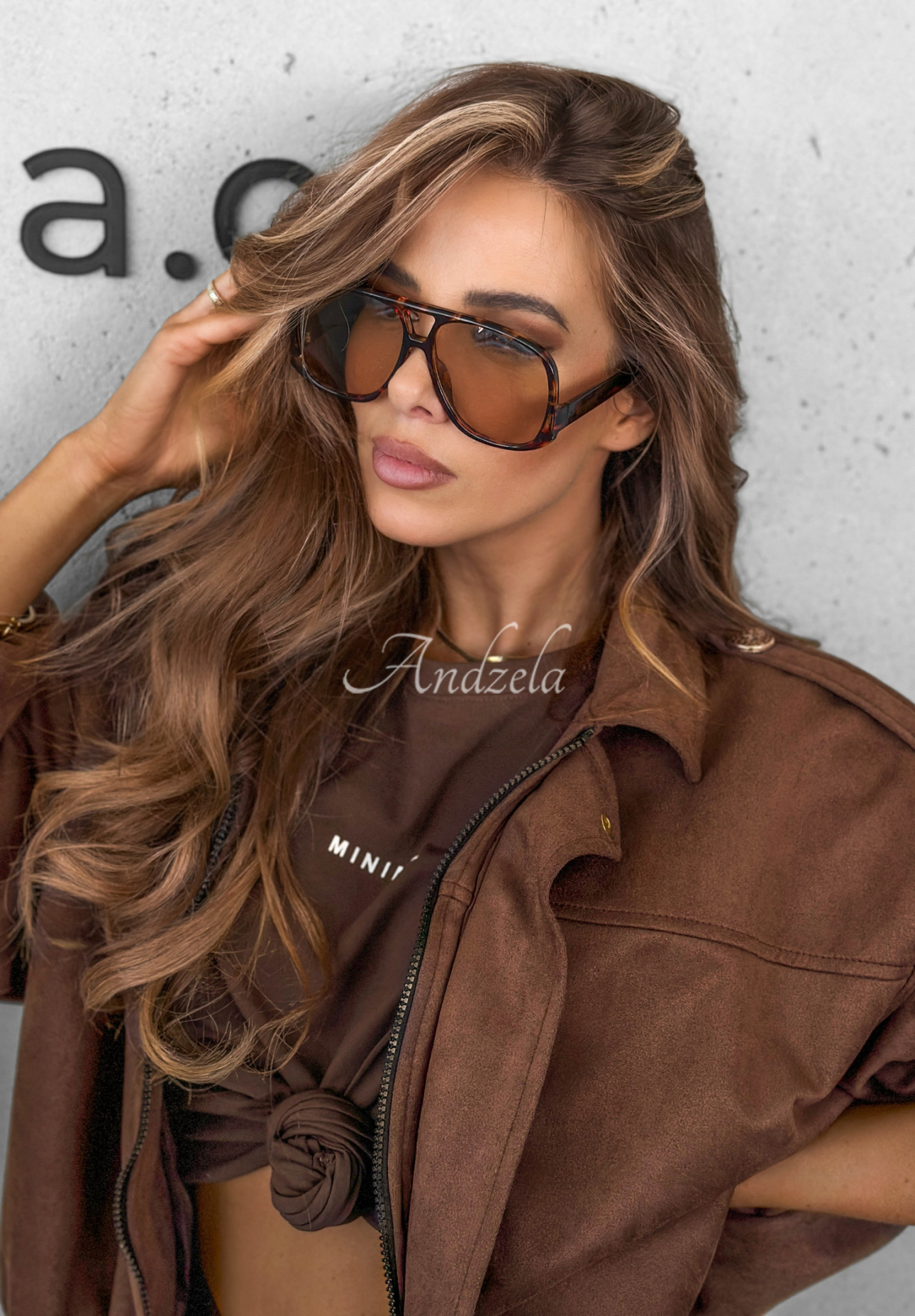 Sluneční brýle se vzory Shades On čokoládové II