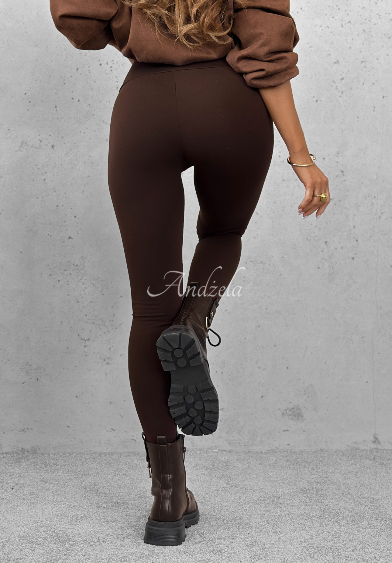 Viskózové legíny I Am Ready Now čokoládové