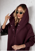 Souprava 3in1 Legíny, top i Mikina Super Fit wino