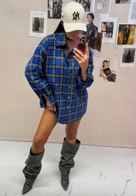 Károvaná košile La Milla Forget The Past modrá