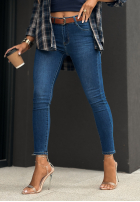Kalhoty džínové  skinny z paskiem Just Another Day tmavě modré