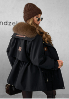 Puchowa Bunda parka z futerkiem Already Know černá