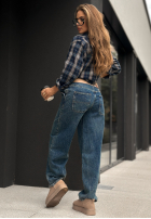 Kalhoty džínové  wide leg Not Your Type tmavě modré