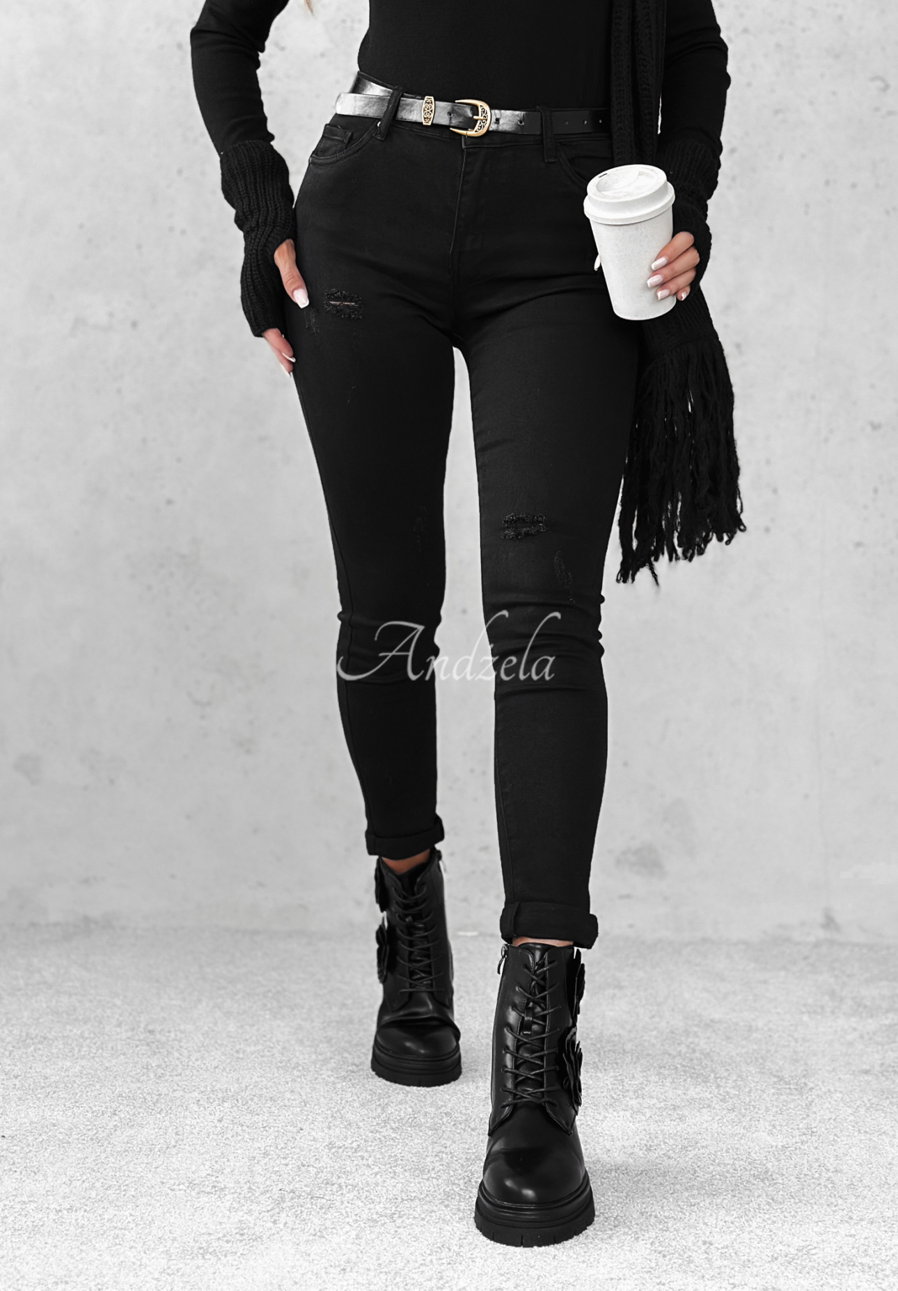 Džíny skinny Give It Everything černé