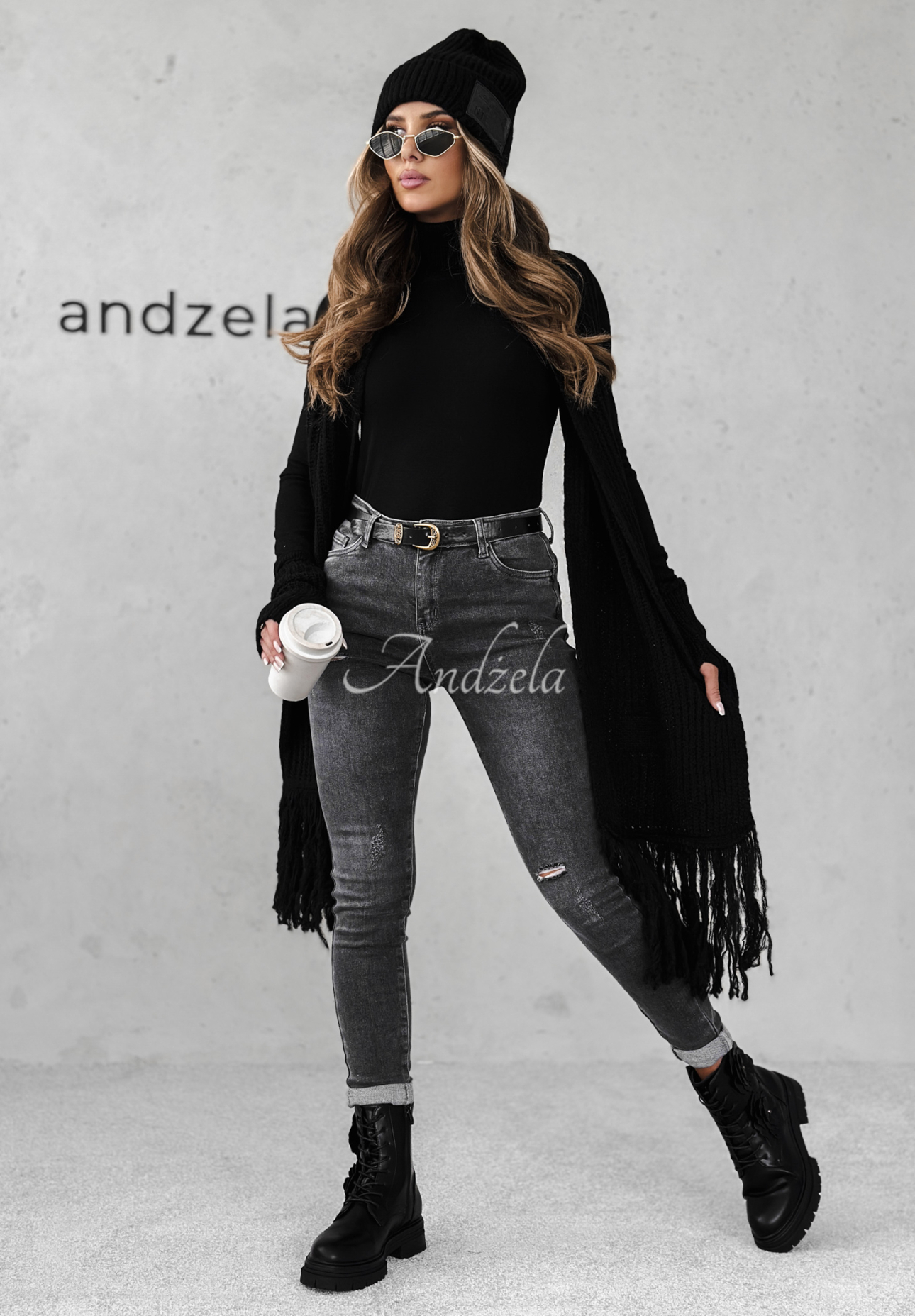 Džíny skinny Give It Everything tmavě šedý