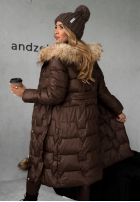 Prošívaná Bunda z futerkiem Frostbite čokoládová  II