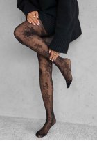 Koronkowe Punčocháče Delicate Lace černé